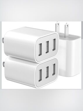 9 pack of 3-Port USB Wall Charger